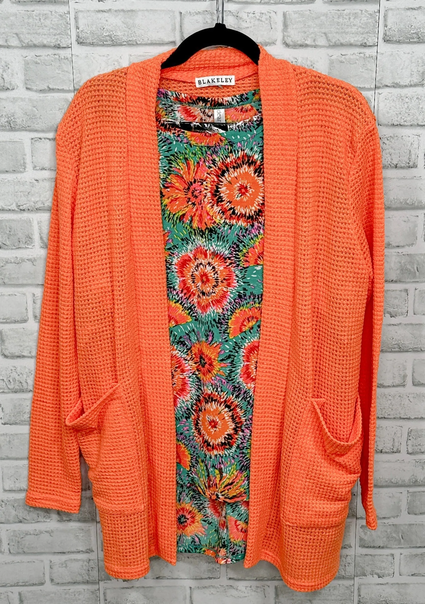 15 Colors - Lola Waffle Knit Cardigan - Blakeley