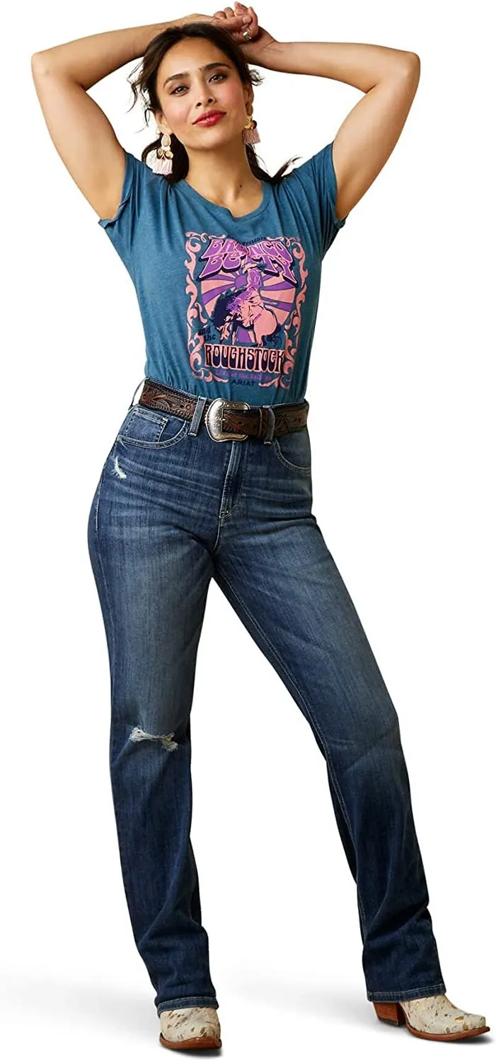 Ariat Women's Bronc Betty T-Shirt, Blue Heather