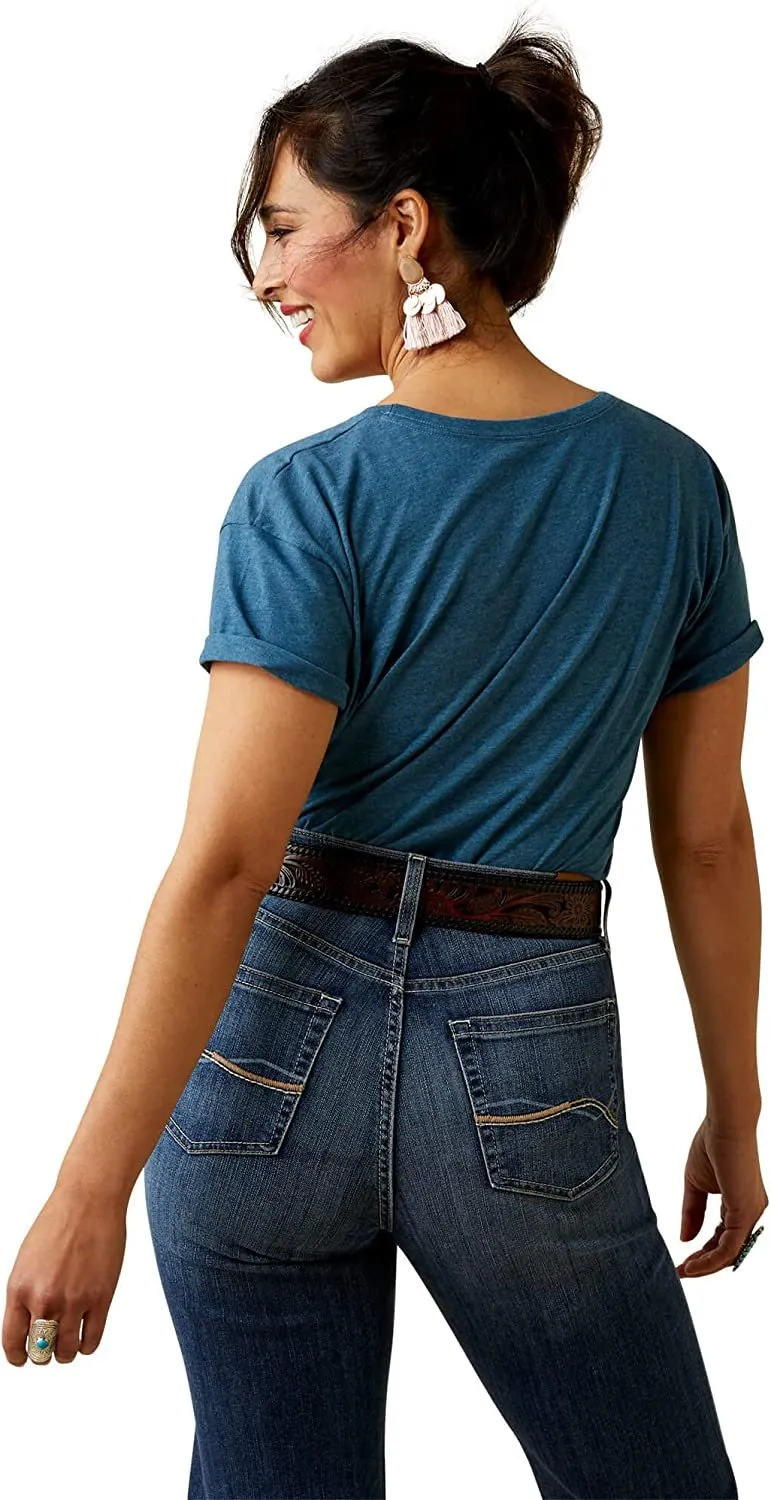 Ariat Women's Bronc Betty T-Shirt, Blue Heather