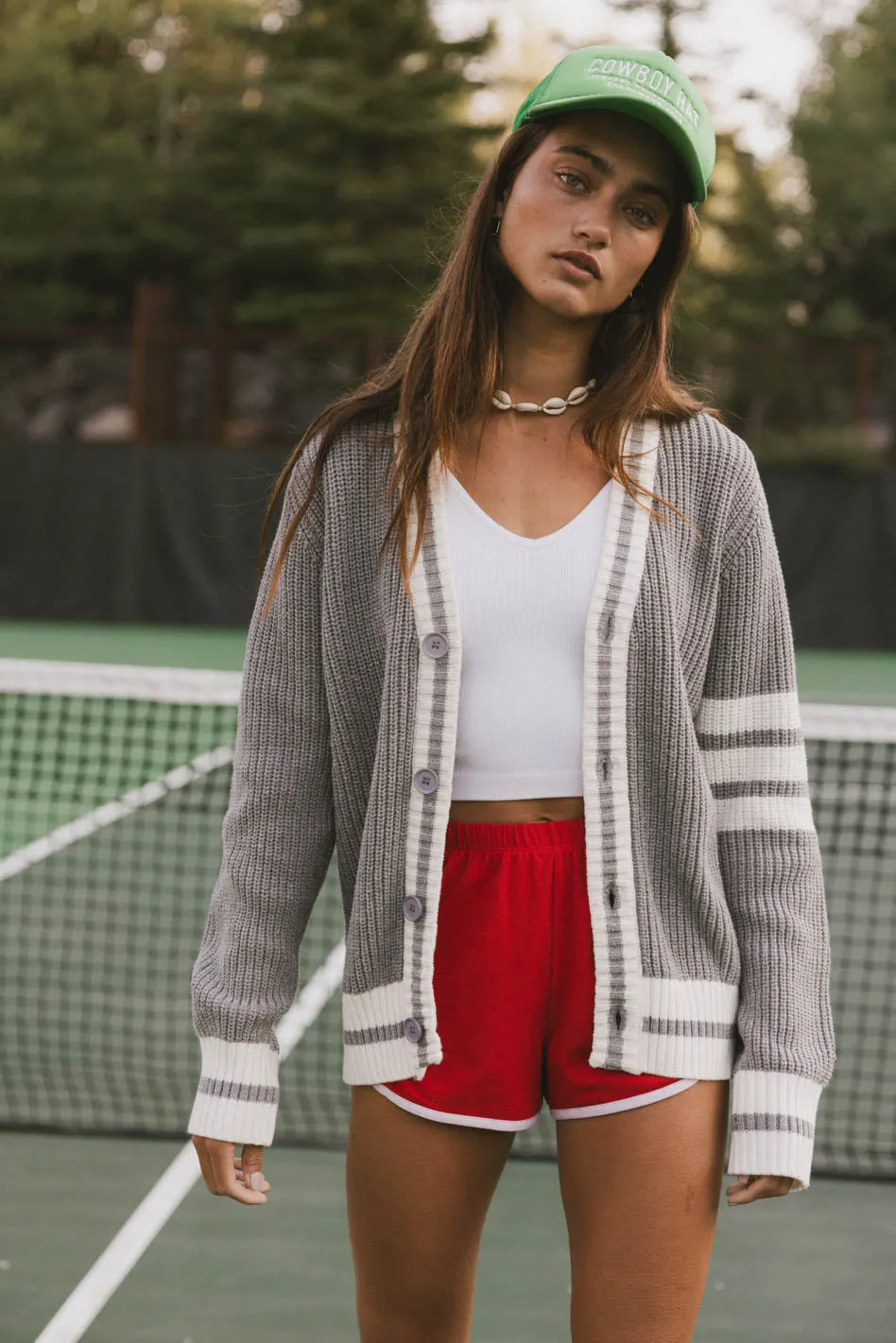 Aurelia Knit Cardigan in Grey