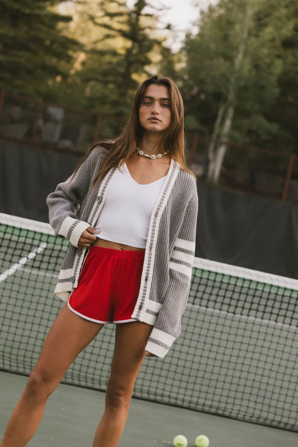 Aurelia Knit Cardigan in Grey