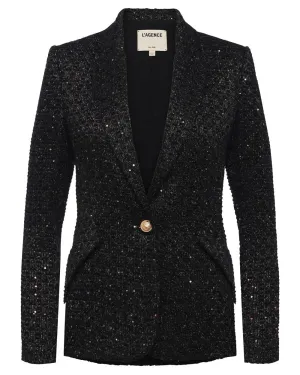 Black Multi Chamberlain Tweed Blazer