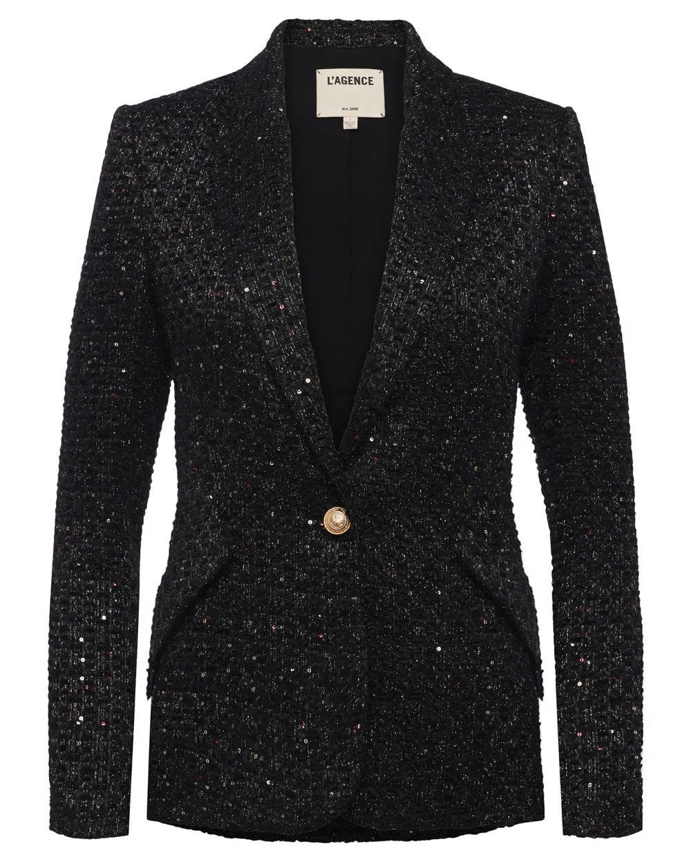 Black Multi Chamberlain Tweed Blazer
