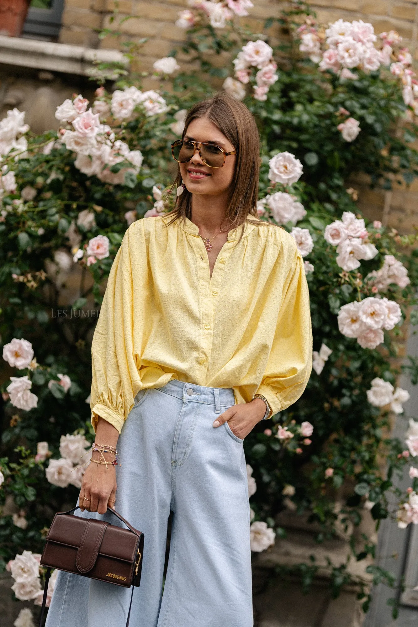Cadie cotton blouse yellow