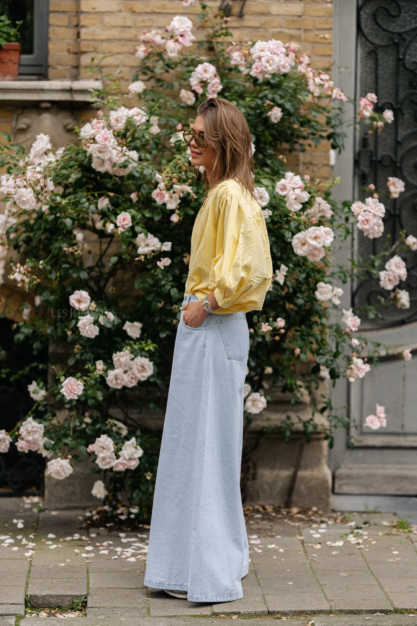 Cadie cotton blouse yellow