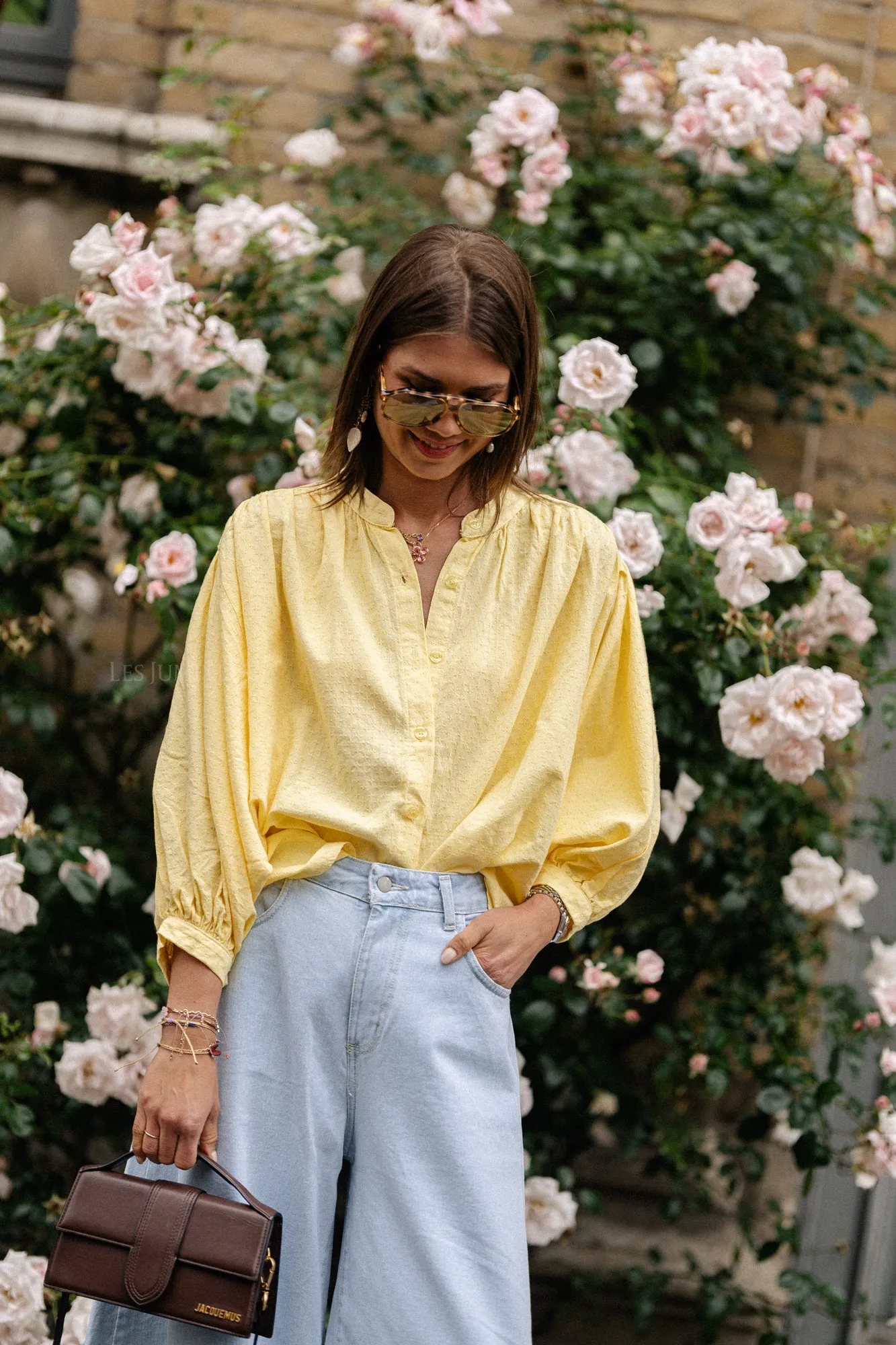Cadie cotton blouse yellow