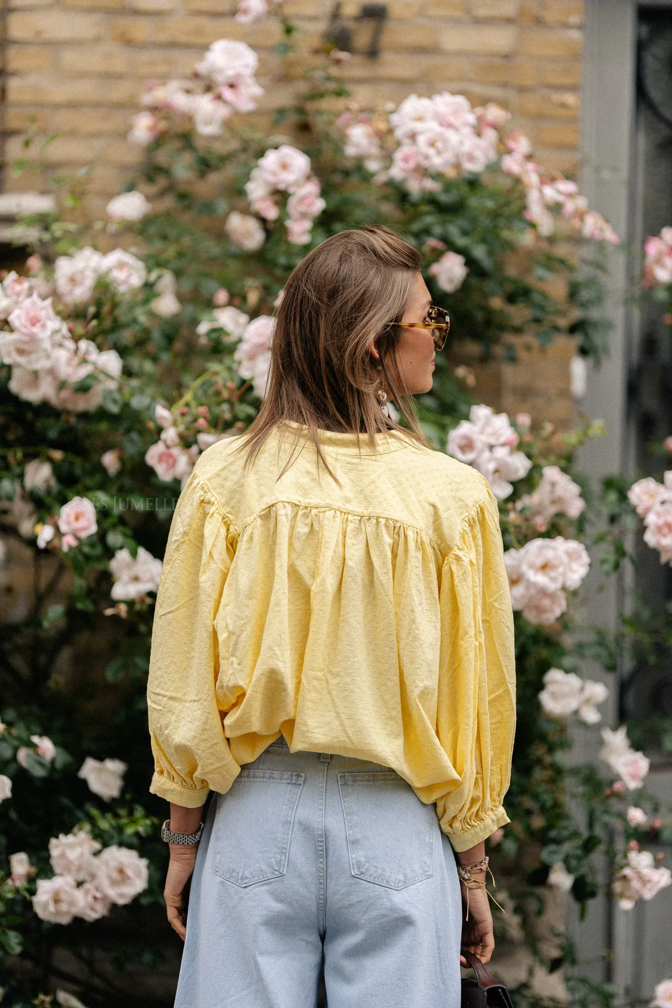 Cadie cotton blouse yellow