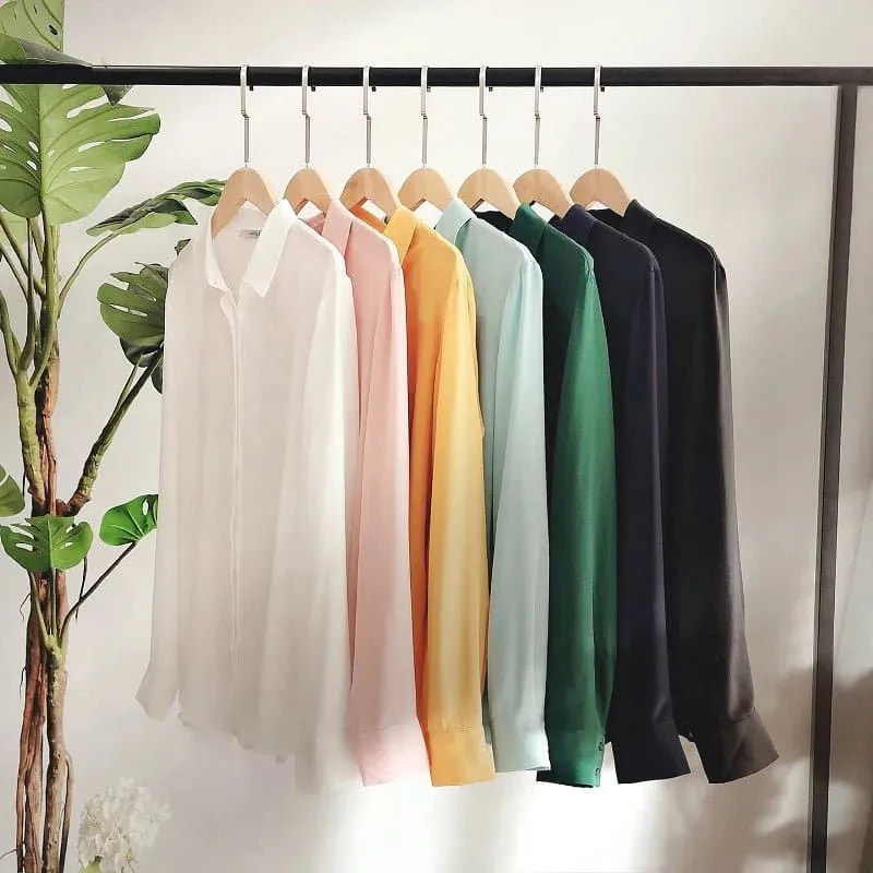 Chic Mulberry Silk Blouses - Luxurious, Lightweight, and Elegant