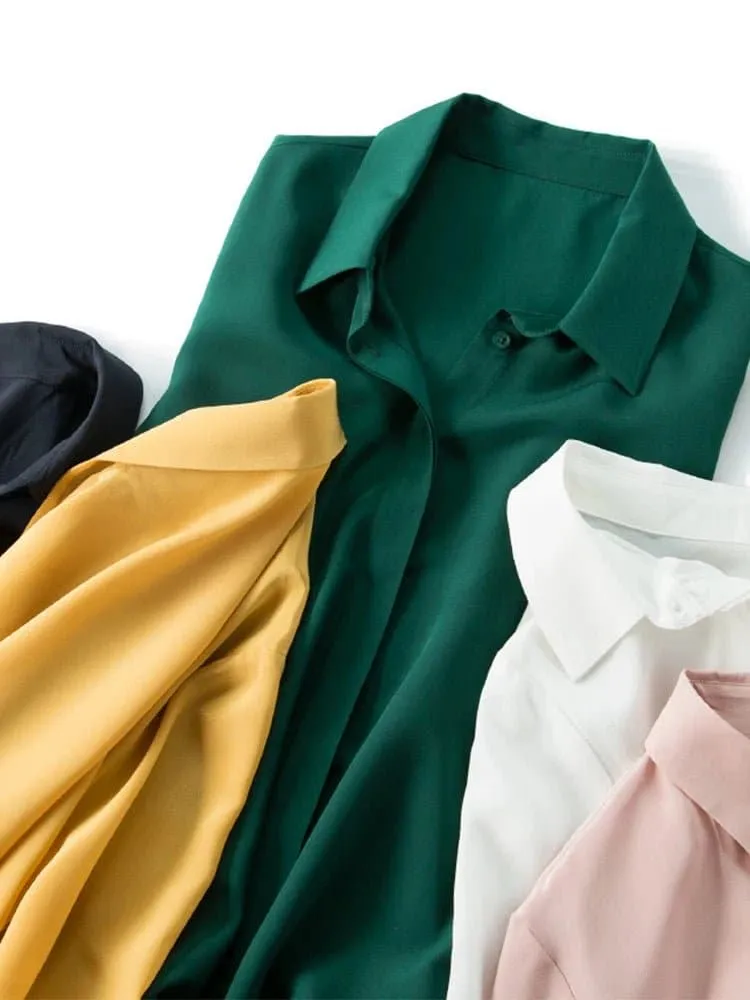 Chic Mulberry Silk Blouses - Luxurious, Lightweight, and Elegant
