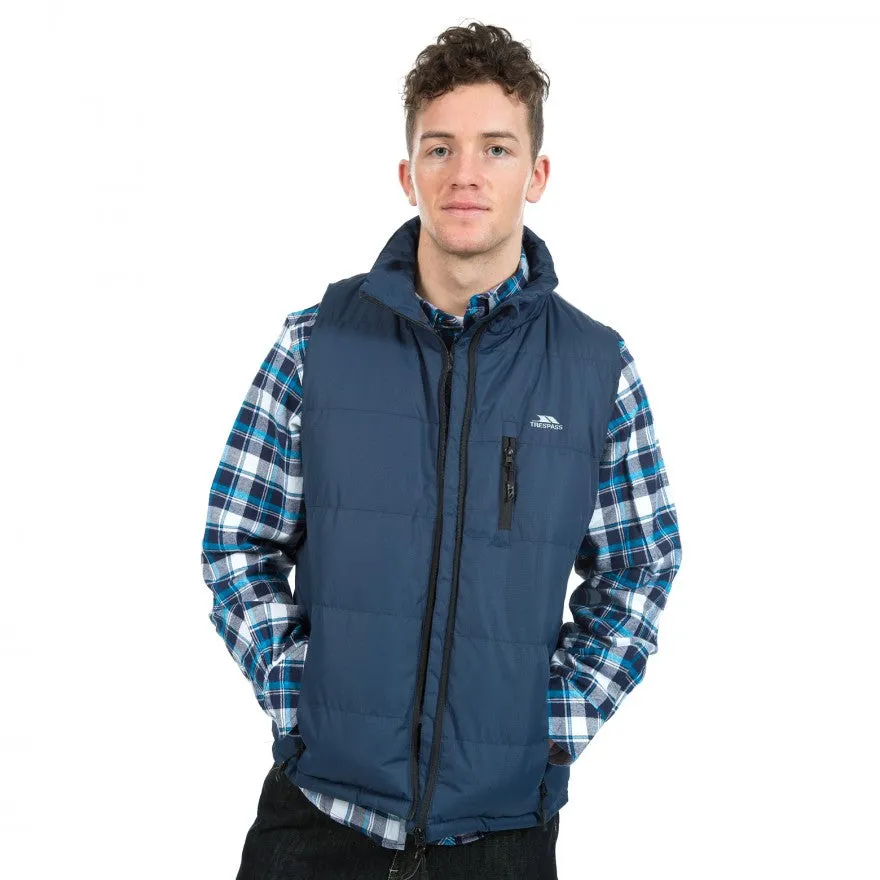 Clasp Mens Padded Gilet - Navy