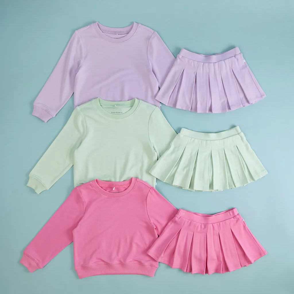 Cruisin' Pink French Terry Pleated Skort