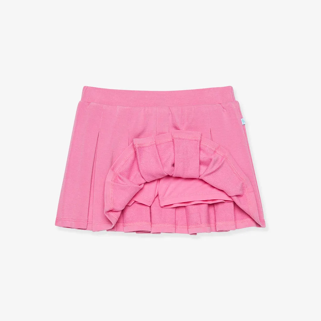 Cruisin' Pink French Terry Pleated Skort