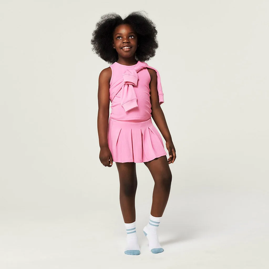 Cruisin' Pink French Terry Pleated Skort