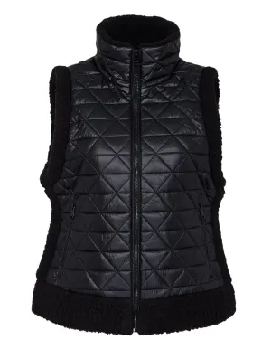 Diamond Novelty Quilted Mock Neck Puffer