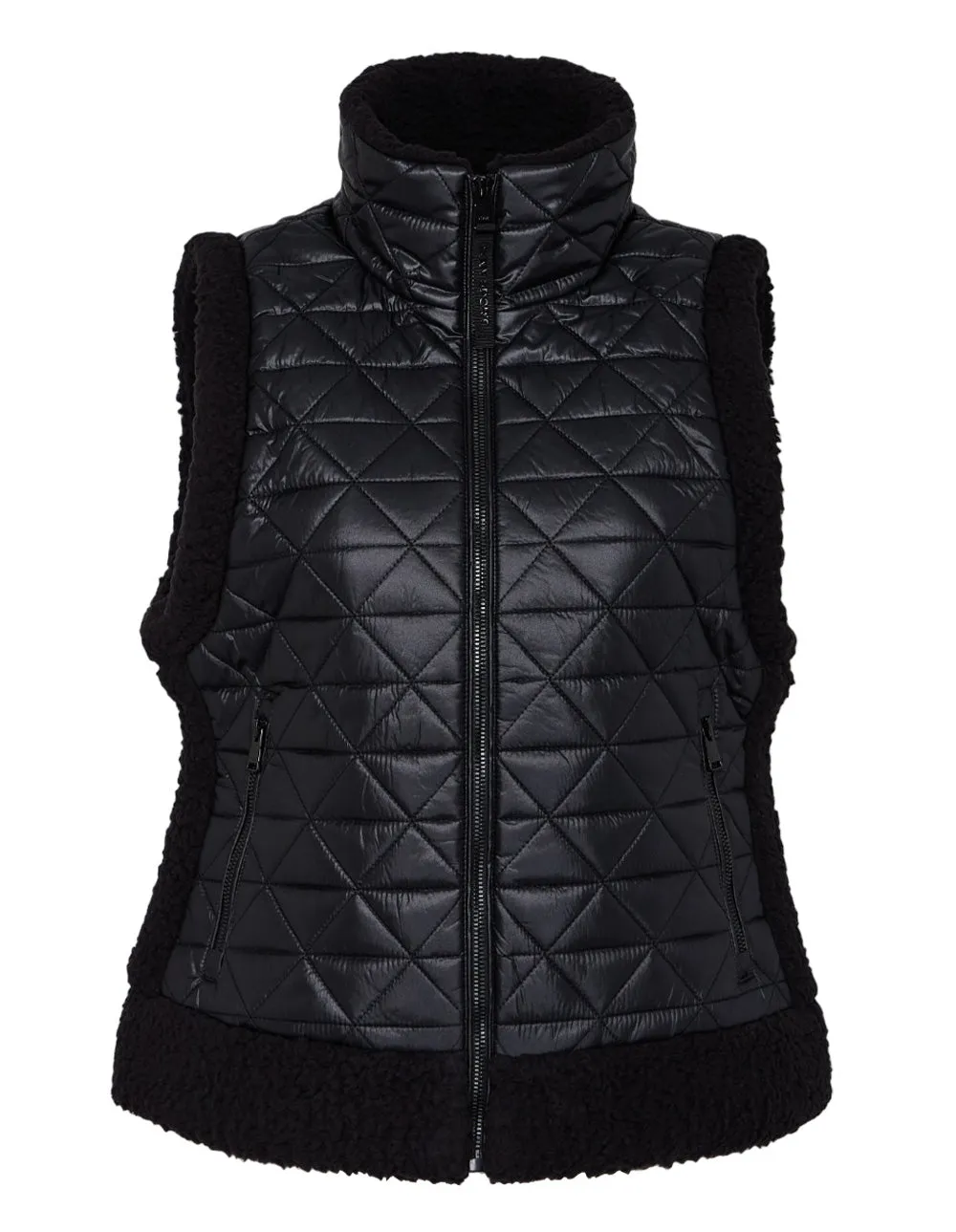 Diamond Novelty Quilted Mock Neck Puffer