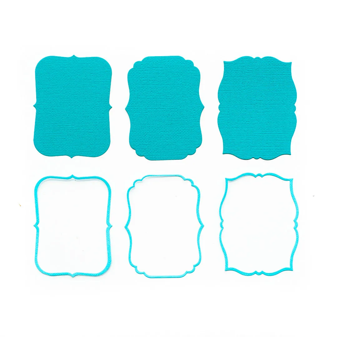 Essentials: Fancy label frames die set