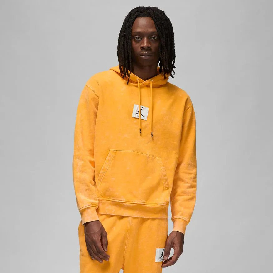 ESSENTIALS WASHED FLEECE HOODIE "TAXI"