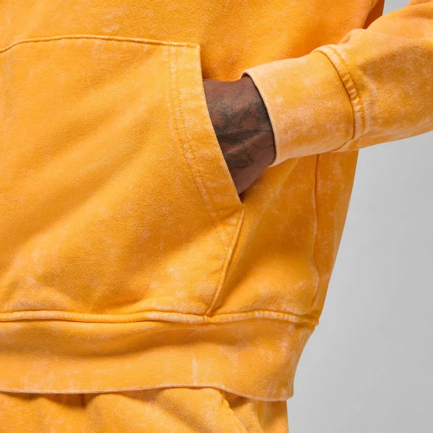 ESSENTIALS WASHED FLEECE HOODIE "TAXI"