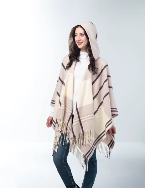 Ganz Line Up Hooded Wrap - Mauve
