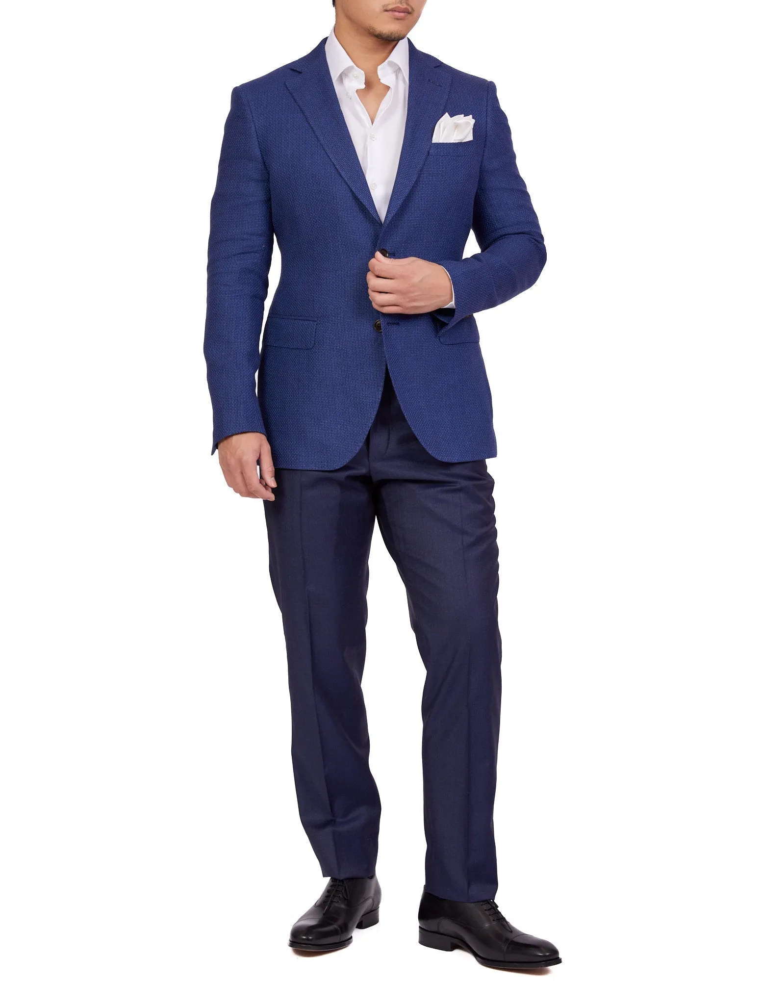 Henry Sartorial Corby Linen Blazer Navy LG