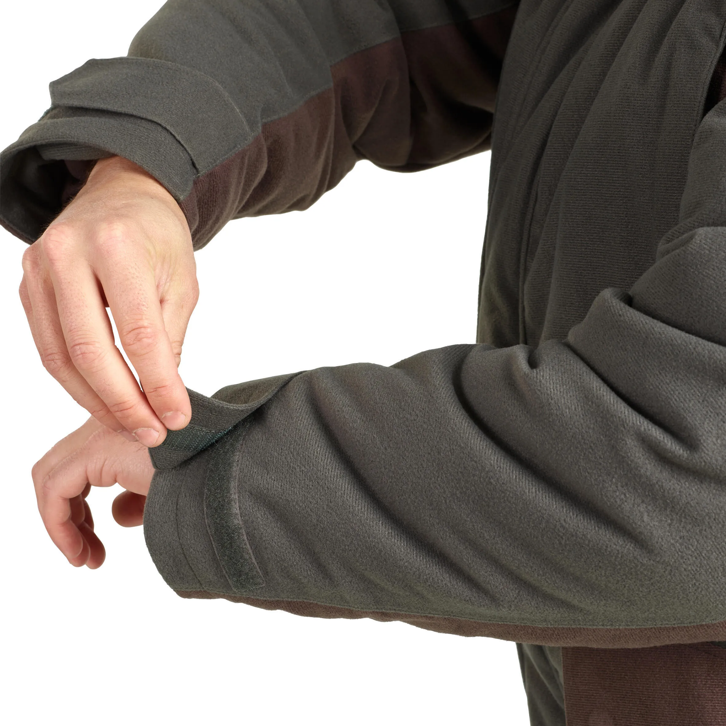 Hunting raincoat warm -20 °C green 100 SOLOGNAC, dark green