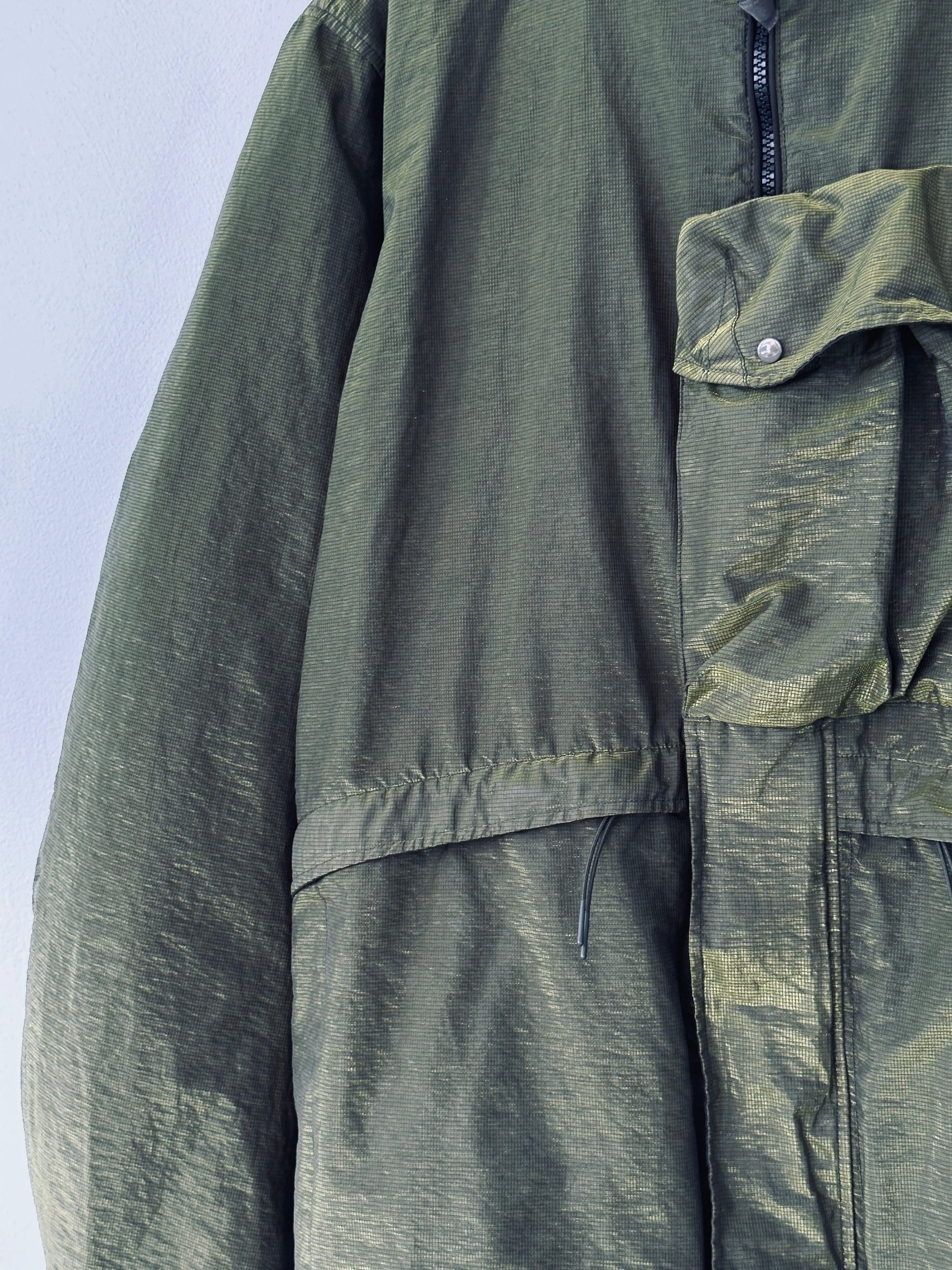 Laminated Jacket With Puffer