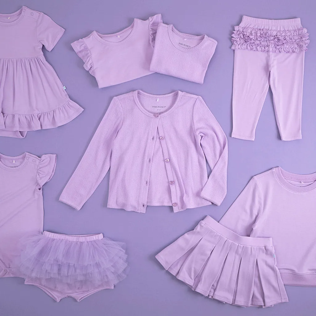 Lavender Haze French Terry Pleated Skort