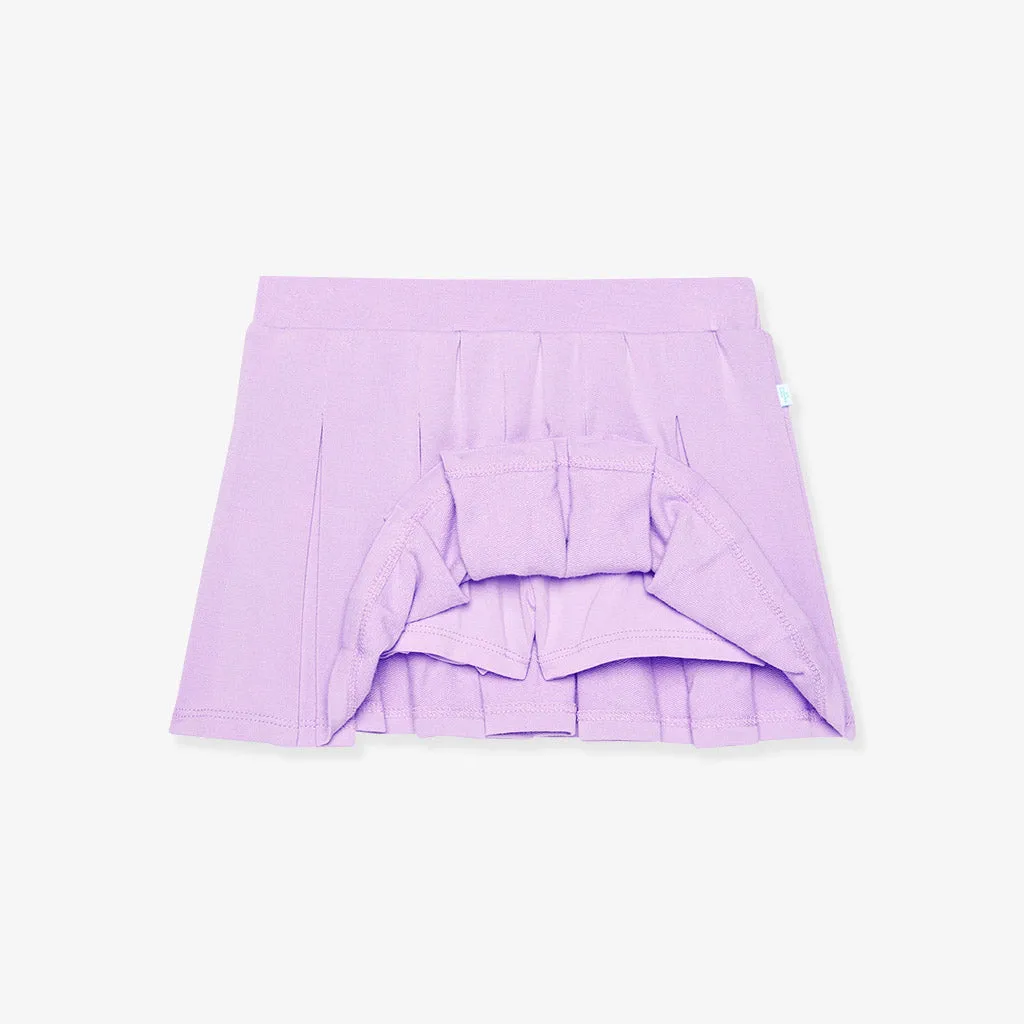 Lavender Haze French Terry Pleated Skort