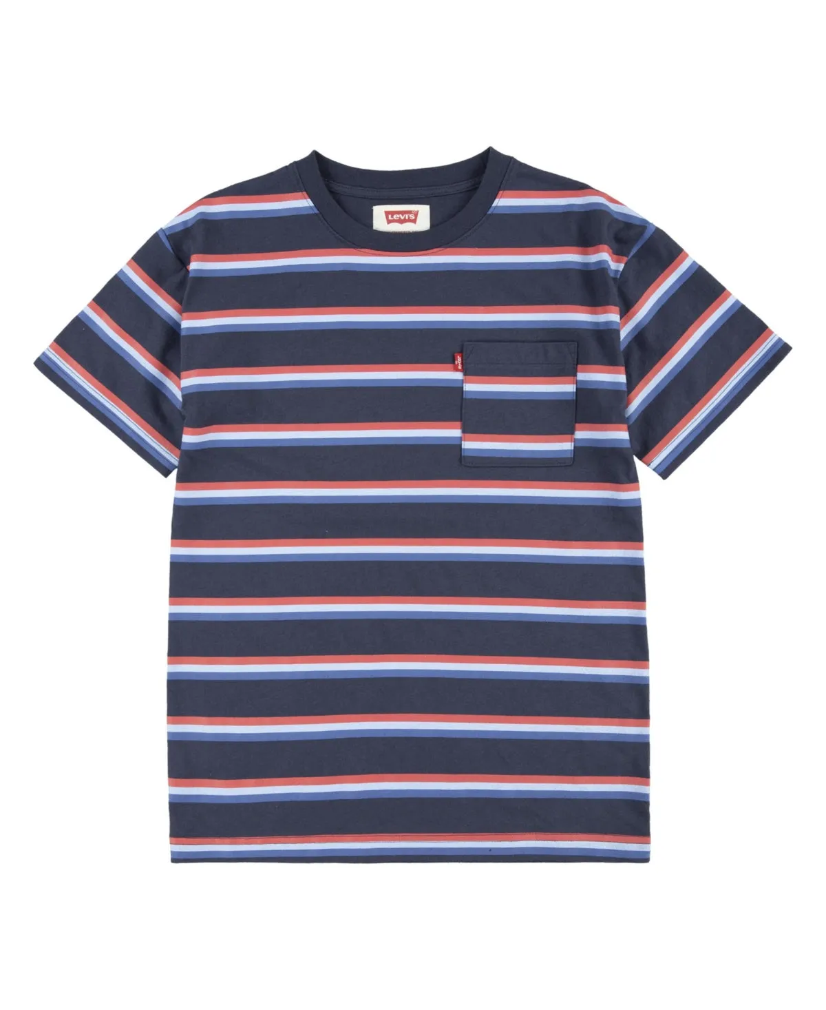 Levi's Big Boys Relaxed Fit Striped Pocket T-shirt