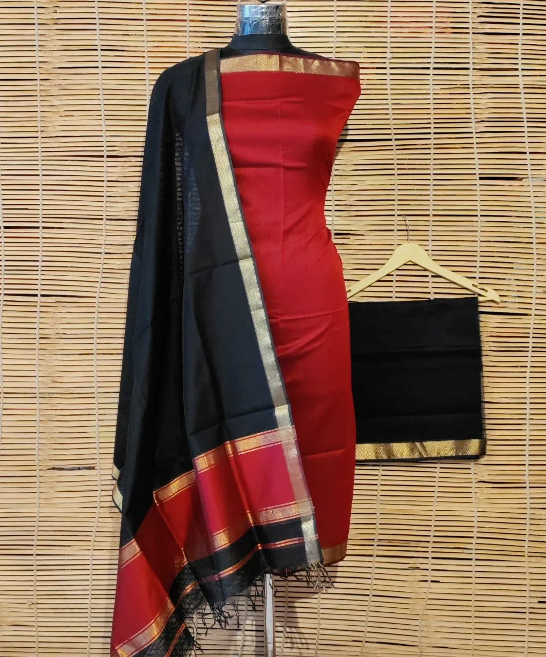 Maheshwari Silk Cotton Dress Material