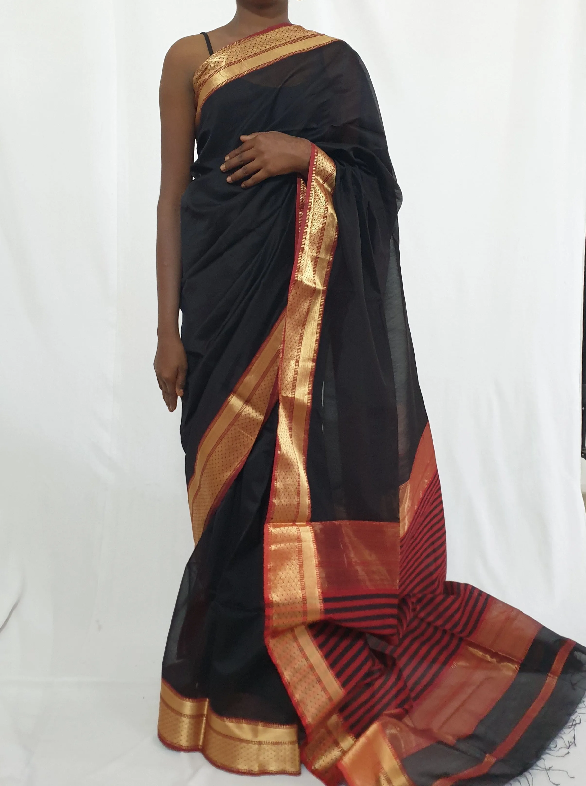 Maheshwari Silk Cotton Saree with Blouse