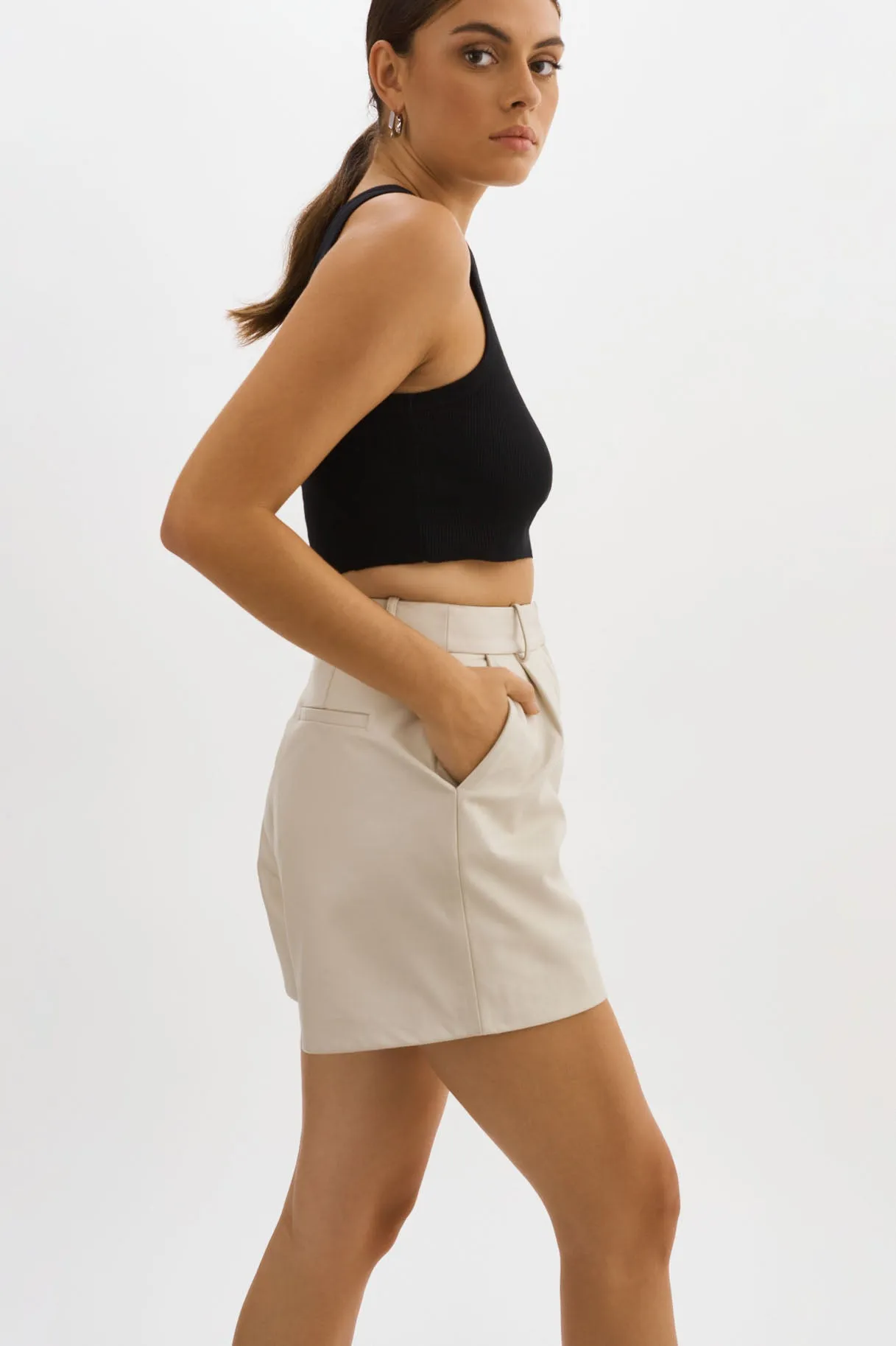 MARLENE | Leather Shorts