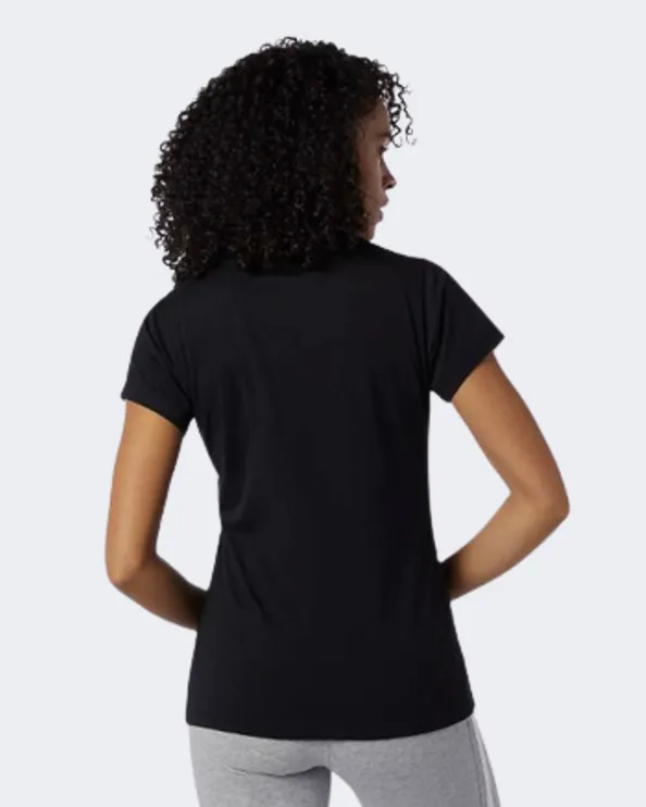 New Balance Essentials Stacked Women Lifestyle T-Shirt Black