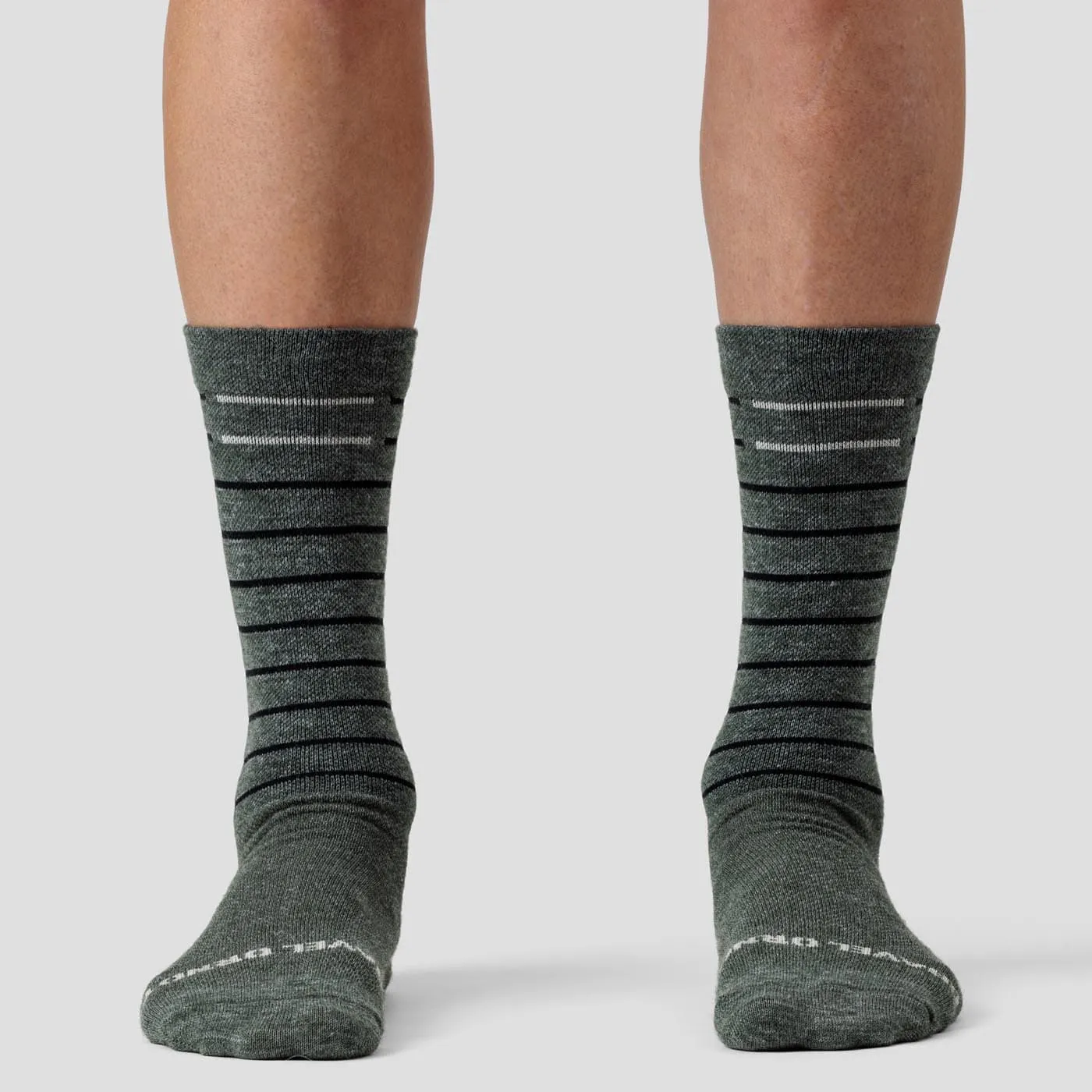 Olive Line Sock - Merino