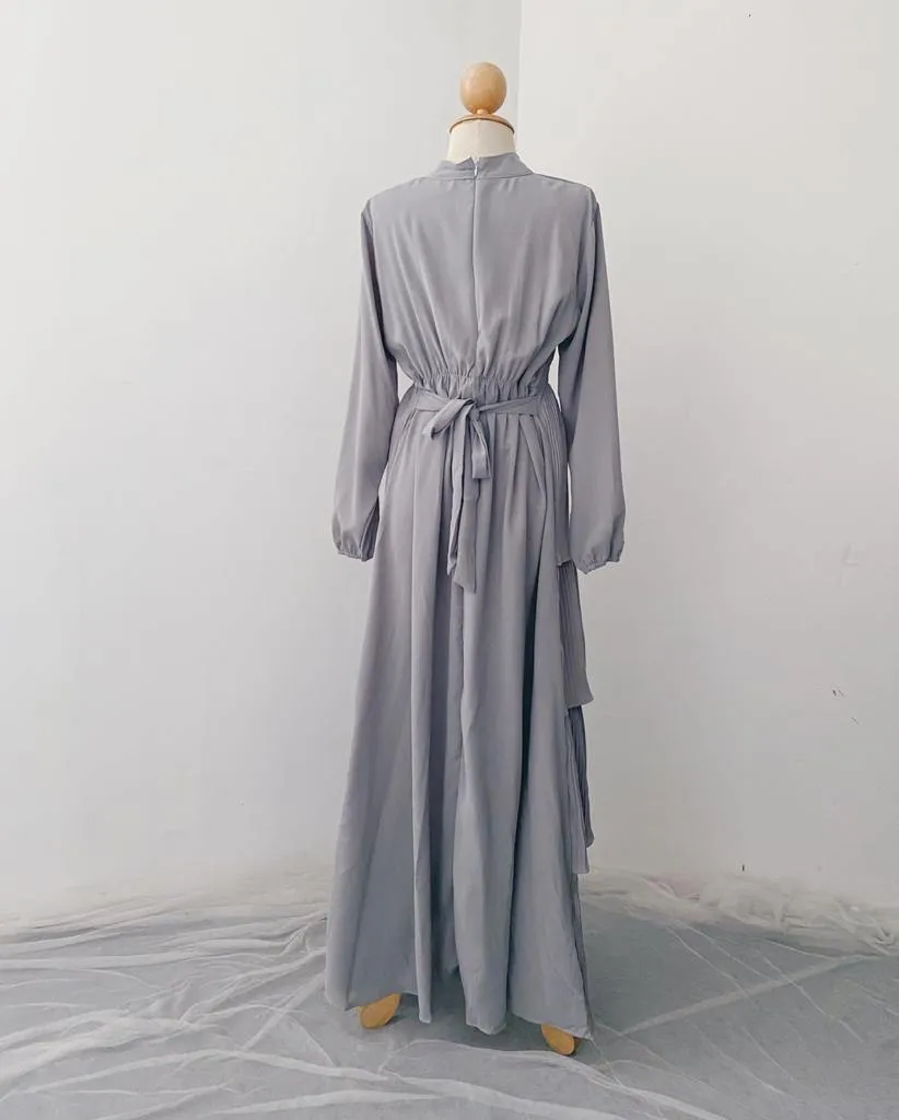 Pleated Layers Maxi Dress