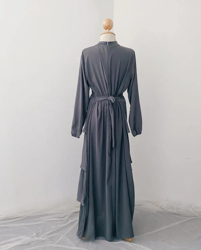 Pleated Layers Maxi Dress
