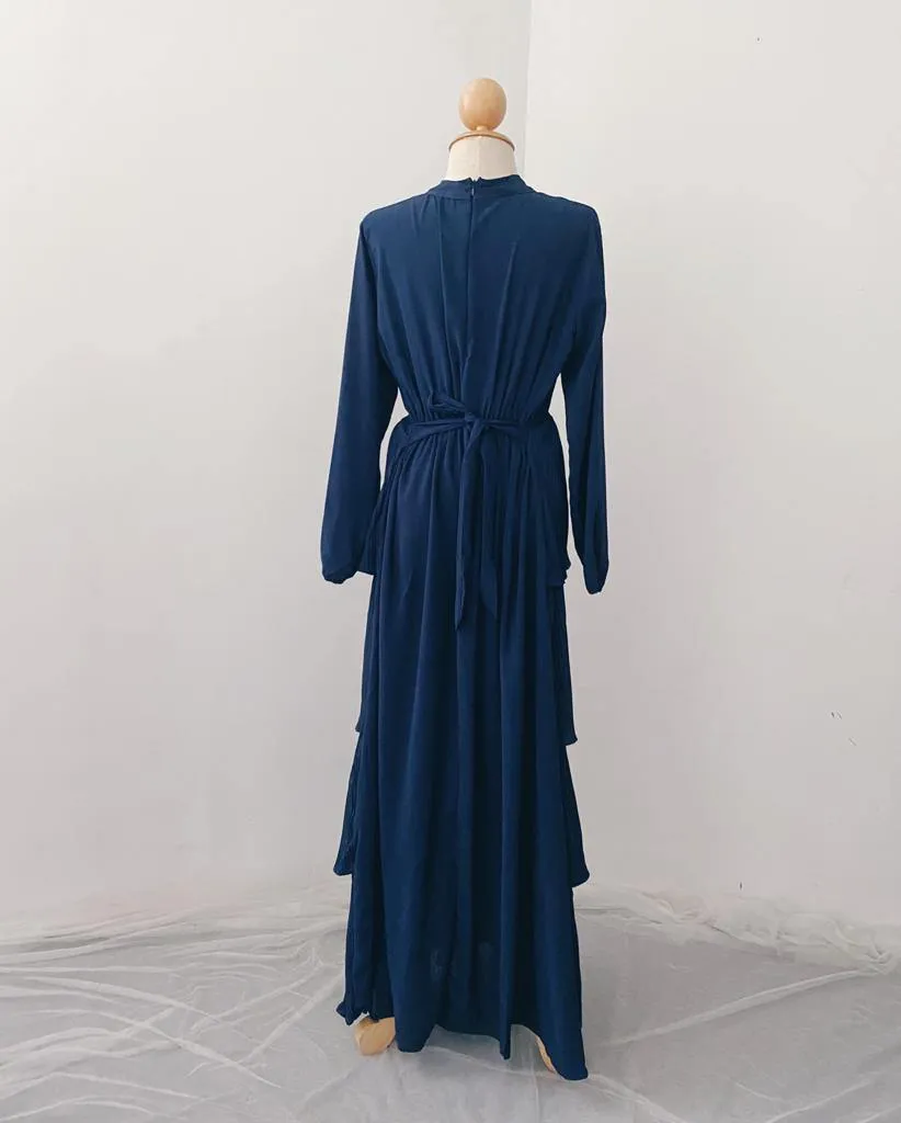 Pleated Layers Maxi Dress
