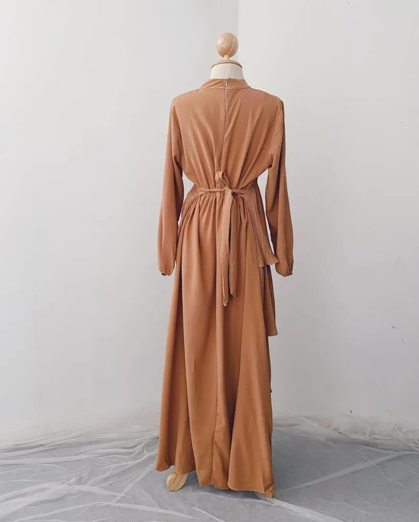 Pleated Layers Maxi Dress