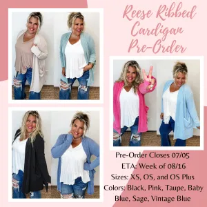 Reese Ribbed Cardigan with Thumbholes Pre-Order