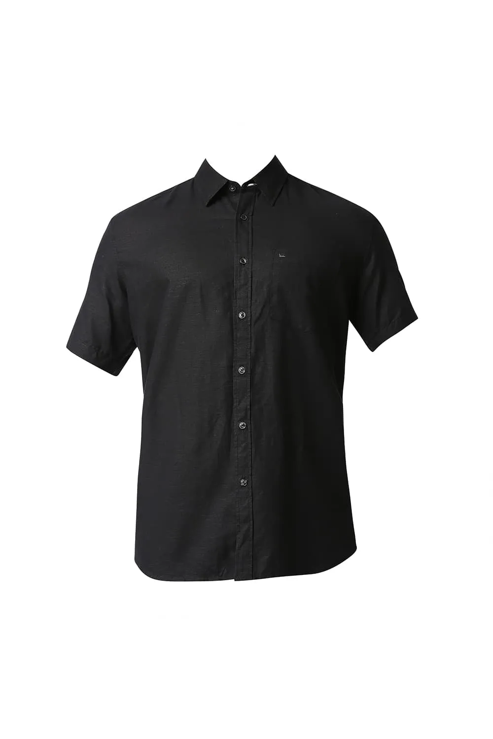Slim Fit Cotton Hemp Halfsleeves Shirt