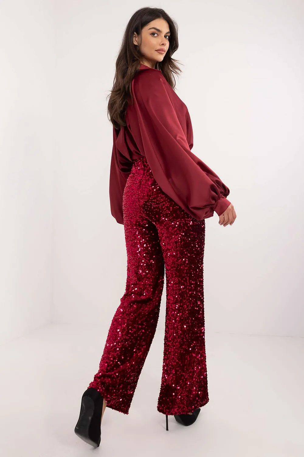 TEEK - Red Sequined Trousers