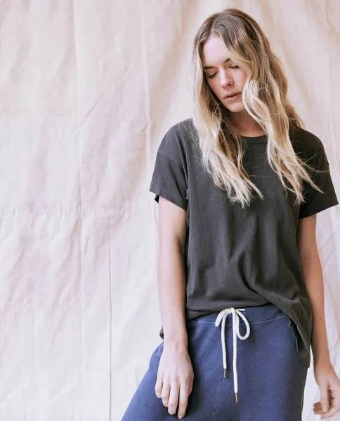 The Great - The Boxy Crew in Washed Black
