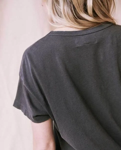The Great - The Boxy Crew in Washed Black