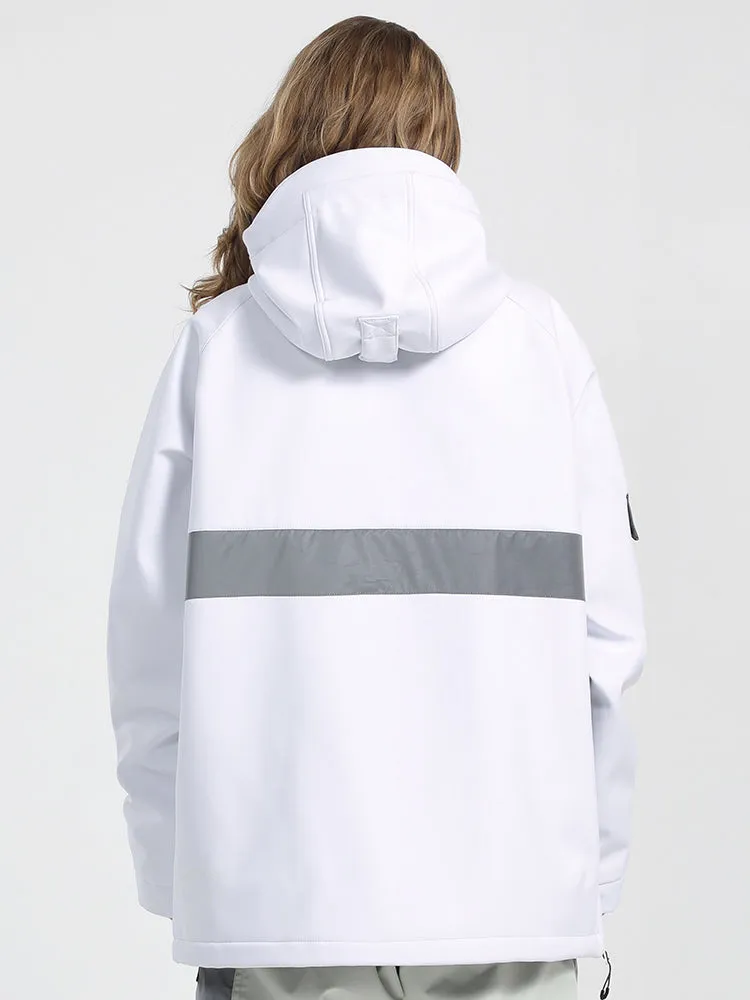 Unisex Winter 2021 Light White Waterproof Colorful Fluorescent Ski Jacket