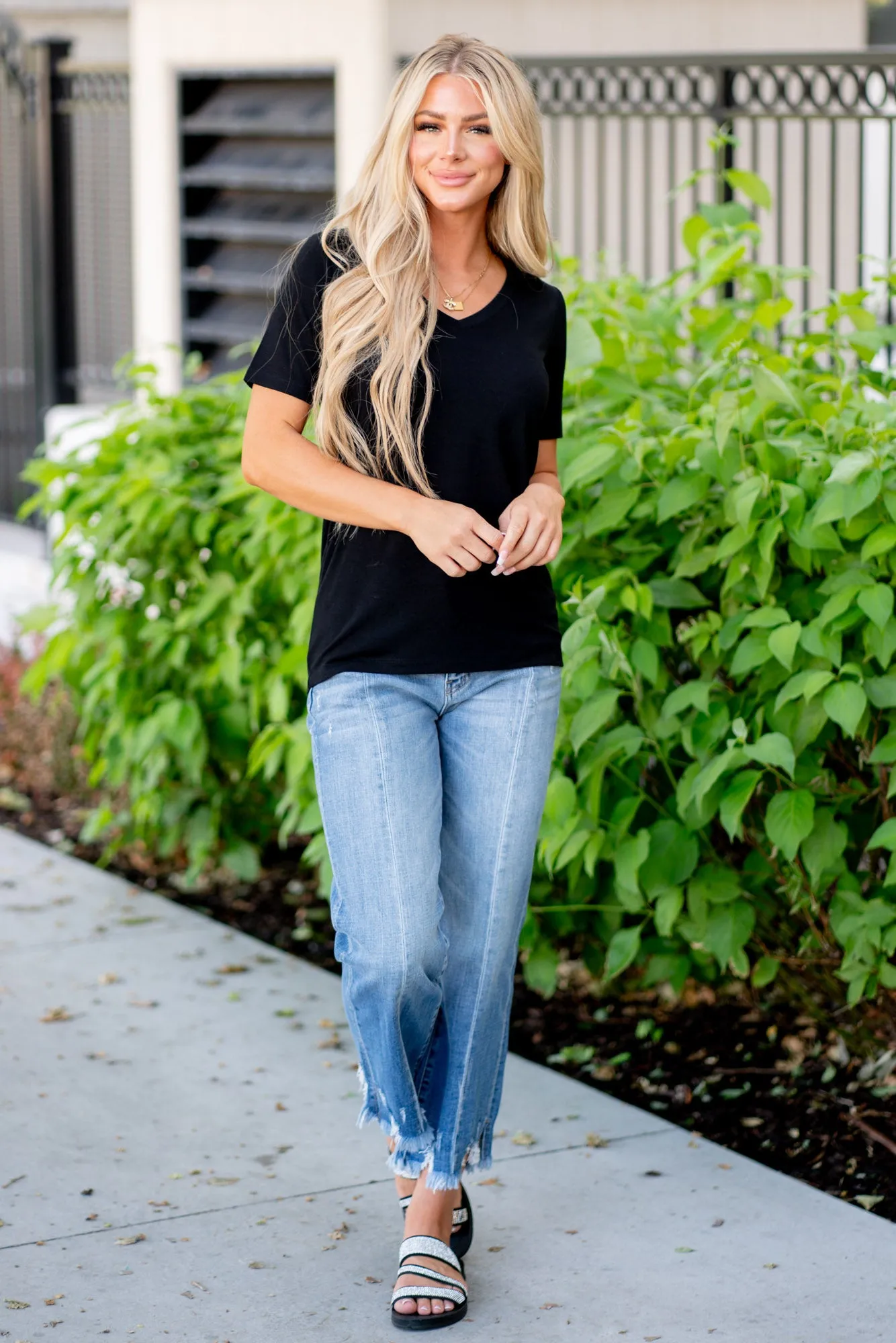 V-Neck Short Sleeve T-Shirt