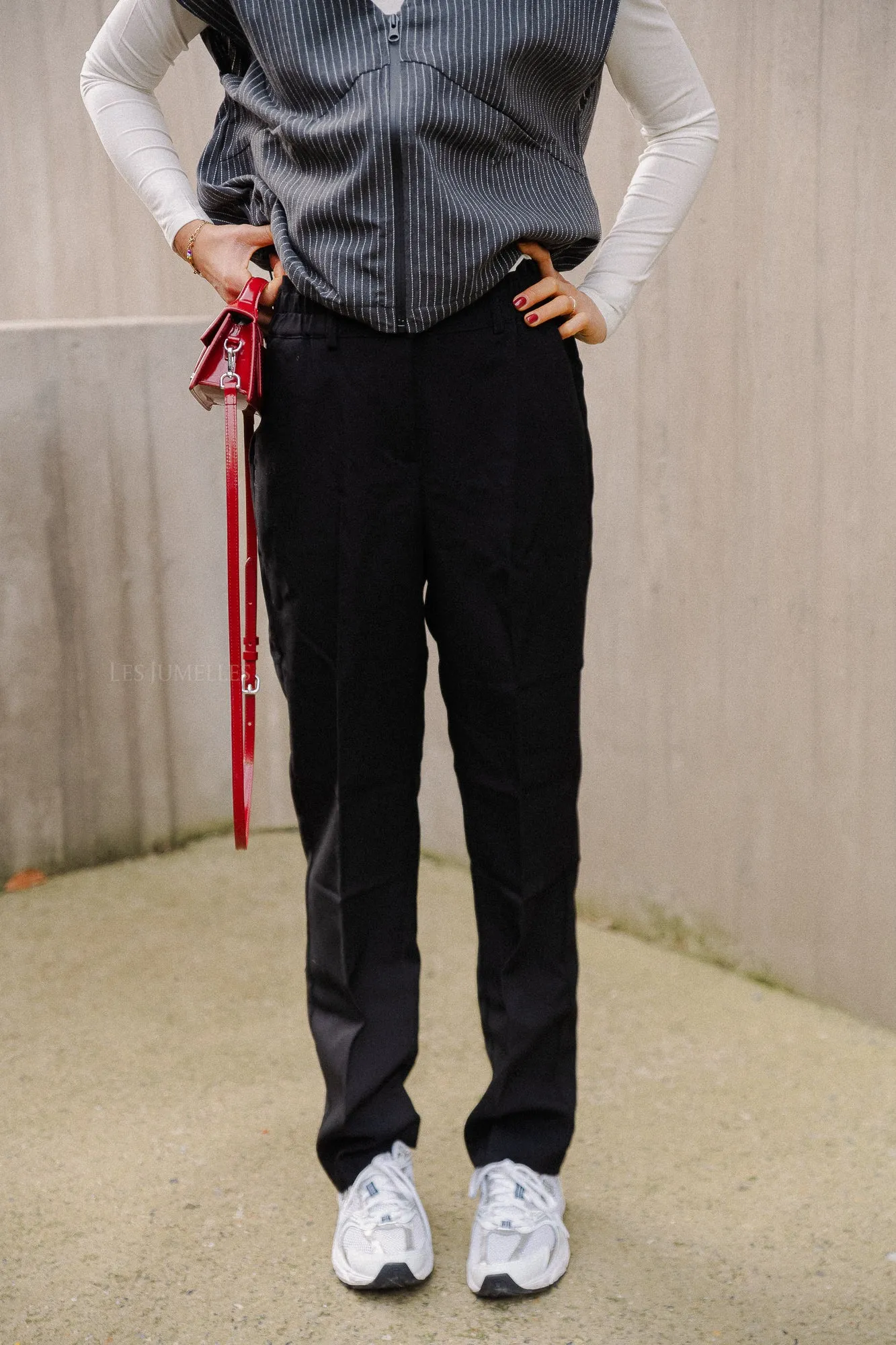 VISelma Ella High-Waist Pants in Black Beauty