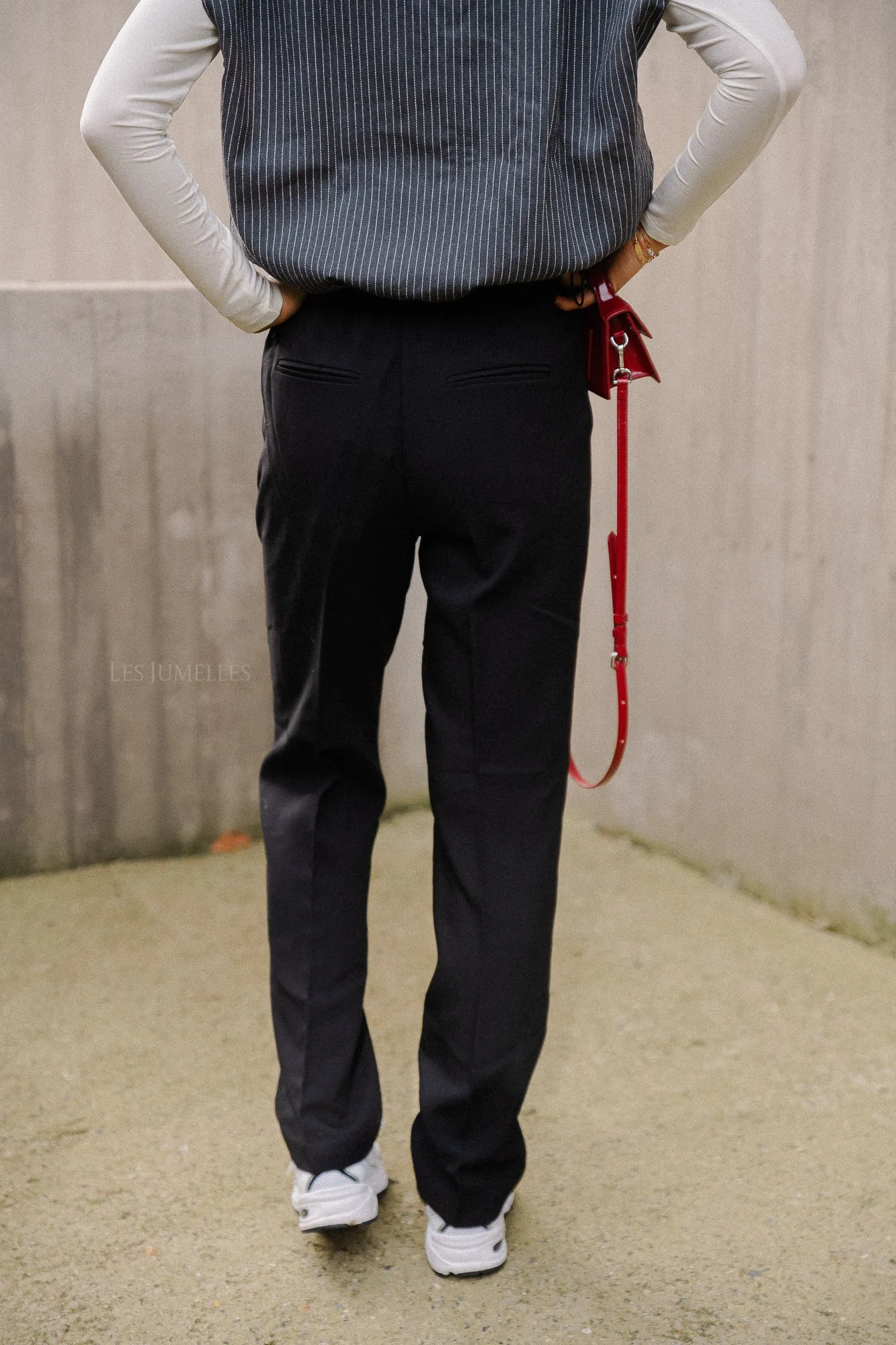 VISelma Ella High-Waist Pants in Black Beauty