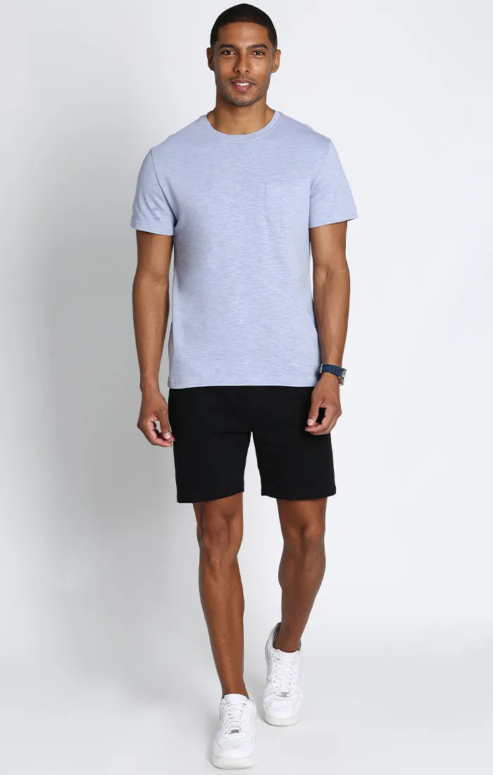 Zen Blue Slub Cotton Pocket Tee